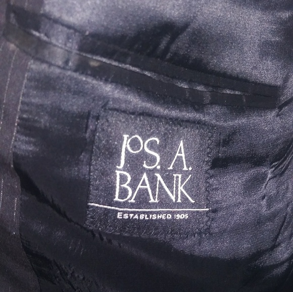 Jo's. A. Bank. Dark Grey White Stripe Blazer 42R - Picture 4 of 4